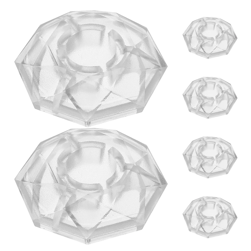 

6pcs Effect Footswitch Topper Transparent Button Caps For Electric Stable Control Replacement Accessories Guitar Pedal Knobs