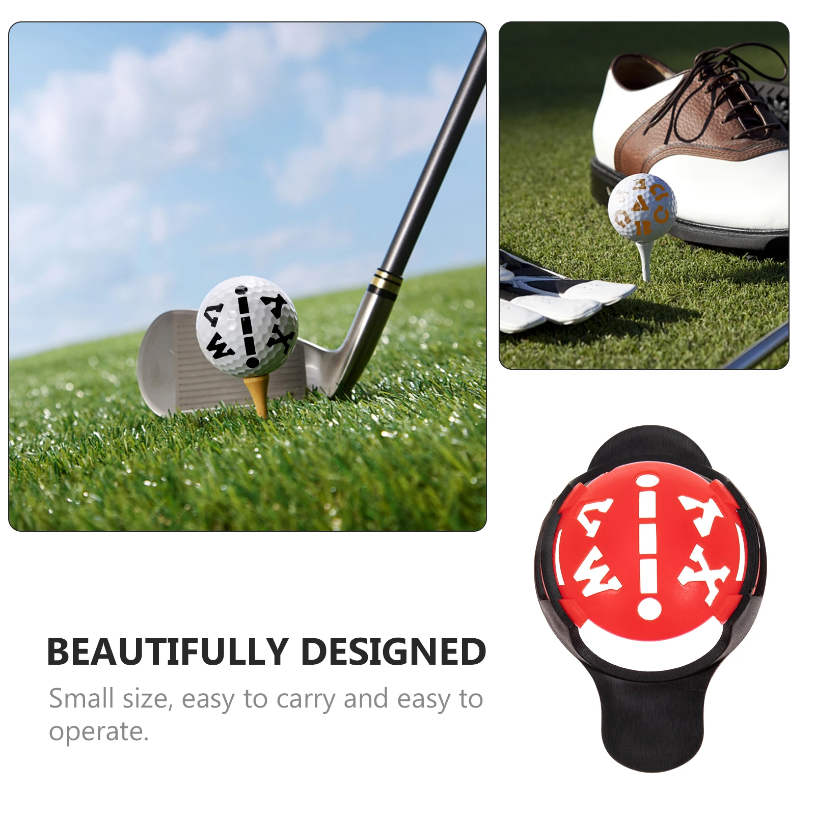 

1 Set Plastic Golfing Marking Alignment Tools Professional Ball Marker Light Weight Small Size Easy Carry Liner For