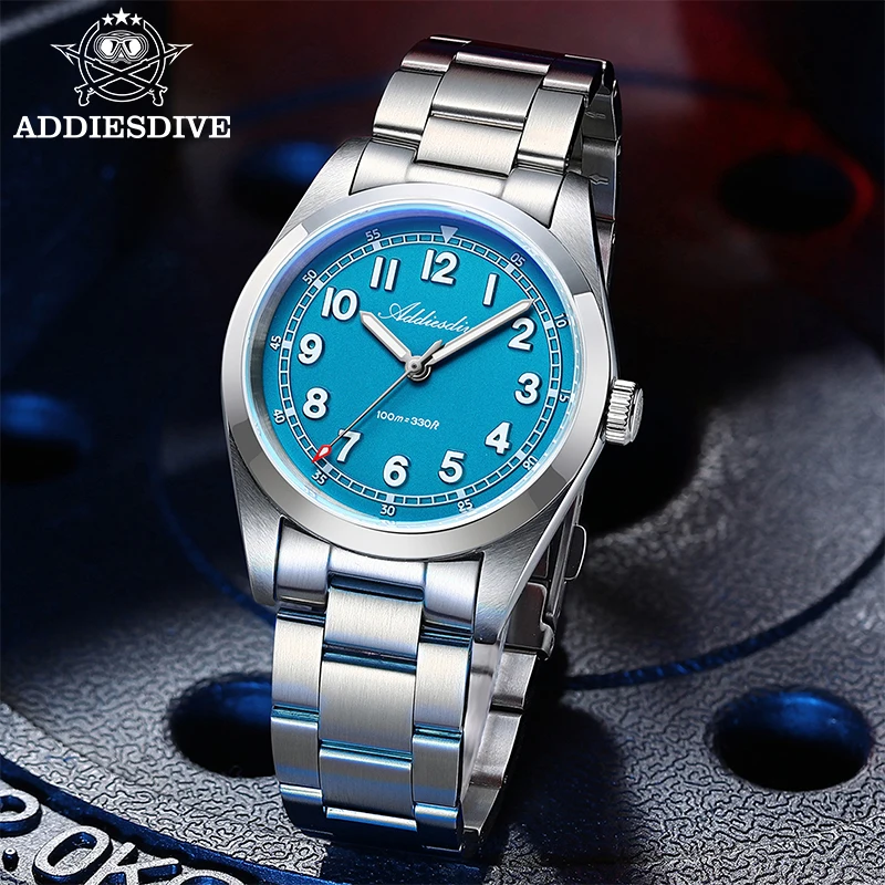 

ADDIEDIVE Sapphire Crystal Men Watch BGW9 Super Luminous AD2521 100m Water Resistance 316L Stainless Steel Quartz Watch reloj