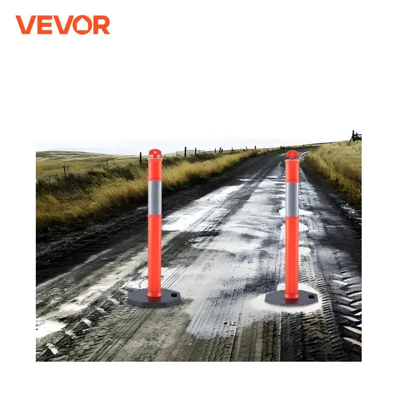 

VEVOR 2 упаковки безопасности дорожного движения ограждение с 16,93x16,93 в резиновой основе для управления дорожным движением