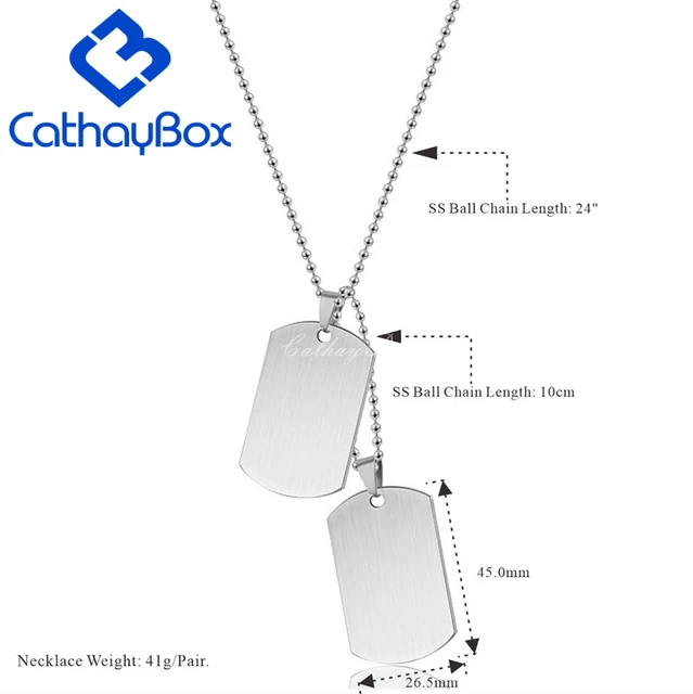 Long dog tag chain store