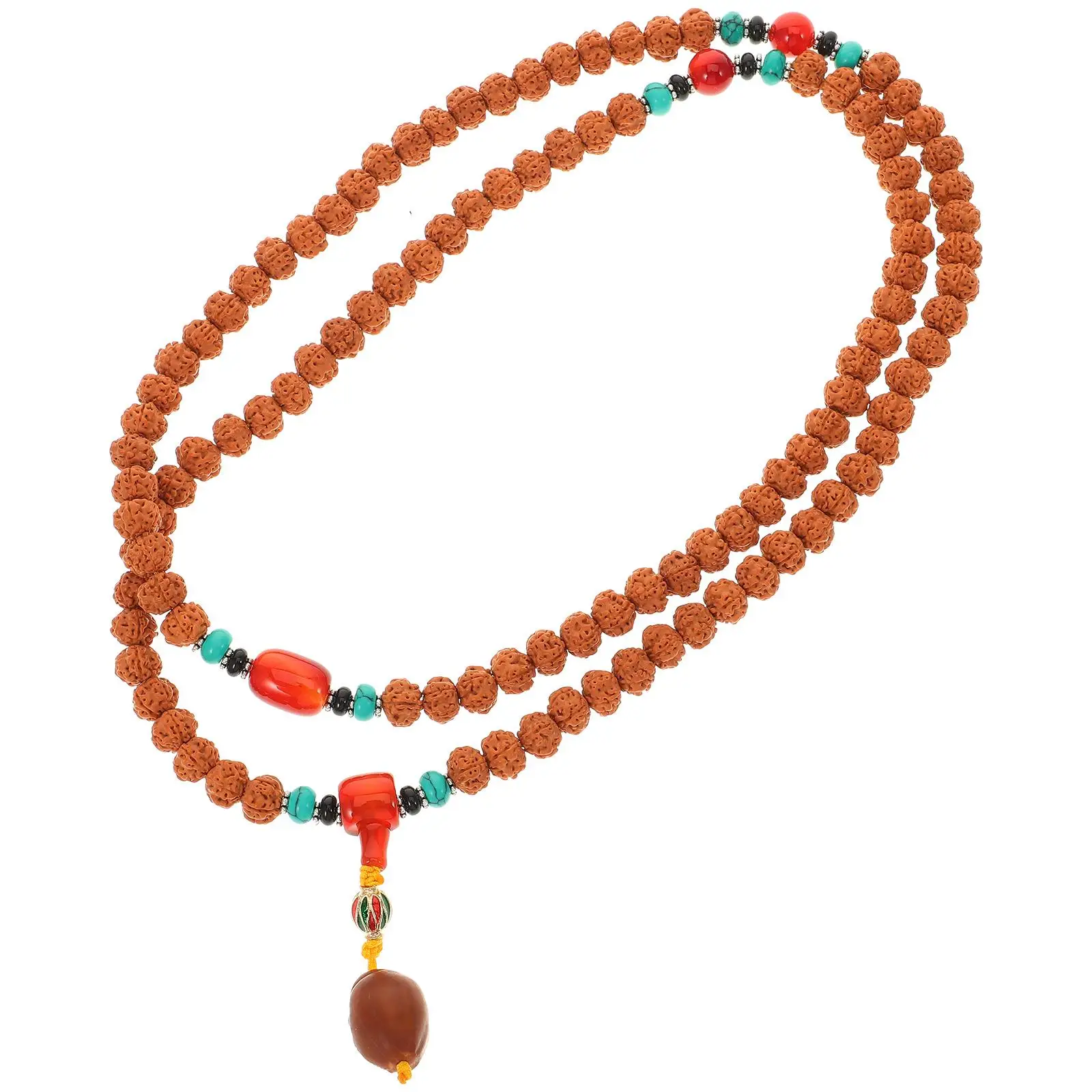 

Bracelet Necklace Bead Prayer Little Vajra Bodhi Buddhism Wooden Adjustable Unisex Meditation H