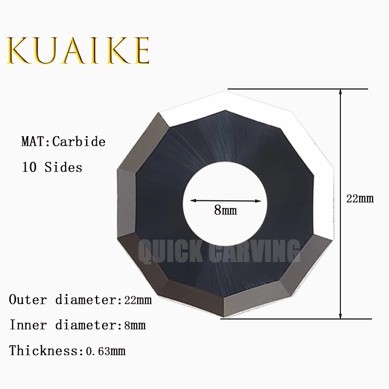 10 قطعة قاطع التوجيه شفرة القطع كربيد التنغستن الصلب السيراميك سكين دوار أدوات التصنيع باستخدام الحاسب الآلي JWEI AOL RZCUT AOKE IECHO ATOM EMMA