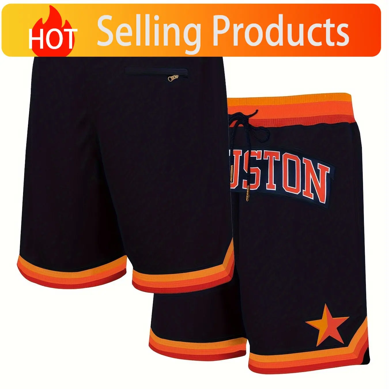 Men's Casual Basketball Shorts, Letter Embroidered Design, Men's Summer Breathable Quick Dry Sports Shorts