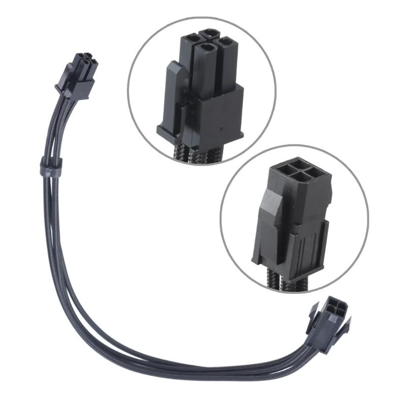 4Pin PC Cable CPU Power Supply Extension Cord Cable Desktop 4 Pin 4P ATX Power Male to Female Connector Cable 30cm  18AWG Wire