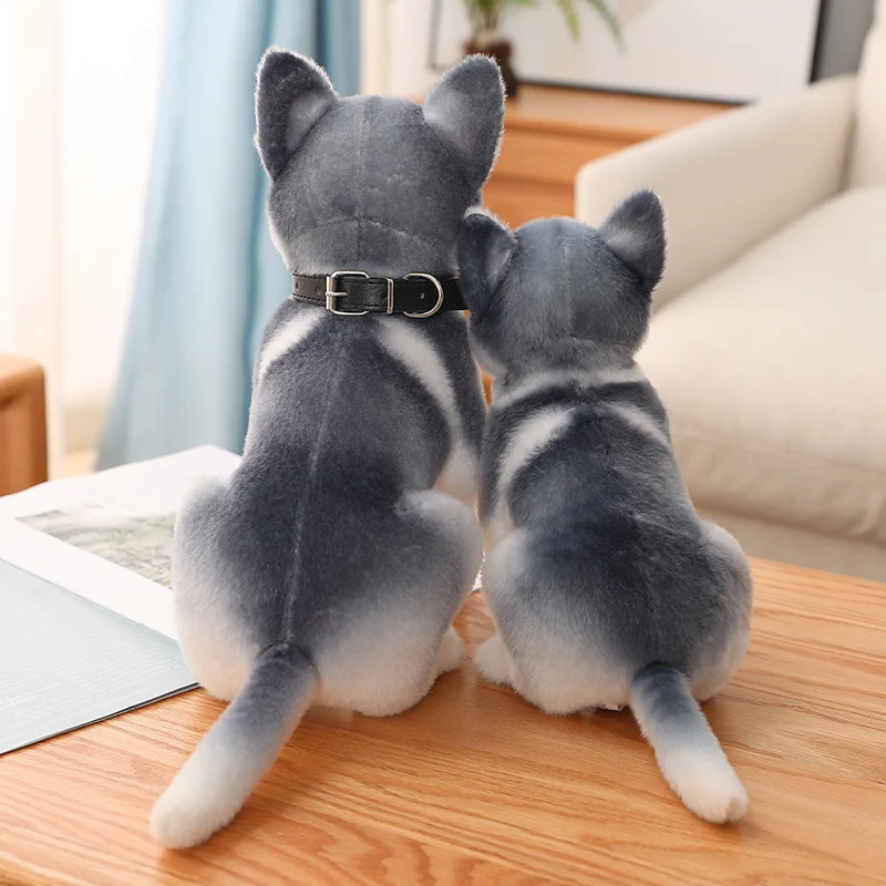 20/30CM Lifelike Husky Dog Plush Toy Simulation Stuffed Soft Animal Pillow For Children Baby Doll Kids Girl Lovely Birthday Gift