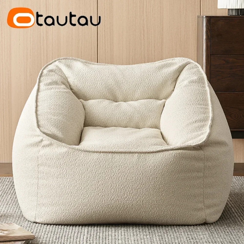 OTAUTAU-PUF acolchado con relleno para exteriores, PUF cómodo y cómodo, muebles sin marco, SF124