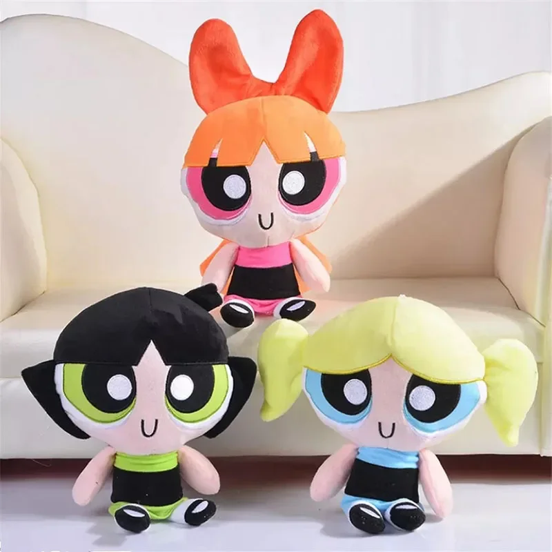 새로운 3pcs 20cm 만화 애니메이션 플러시 장난감 귀여운 꽃 버터컵 버블스 인형 플러시 인형 어린이를위한 선물