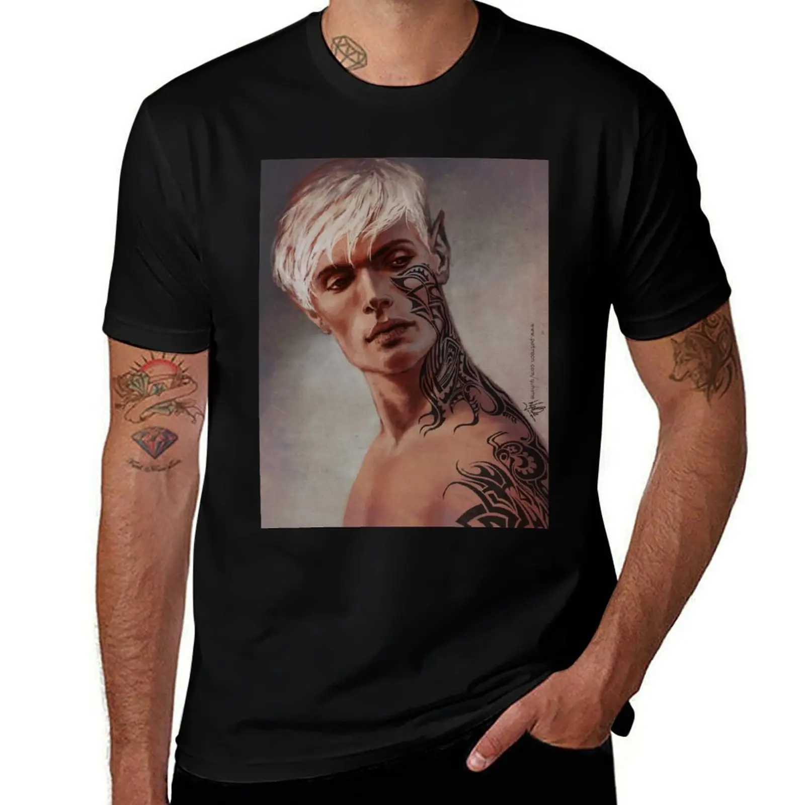 

Rowan Whitethorn Throne of Glass T-Shirt Classic Print Short Sleeve Shirt