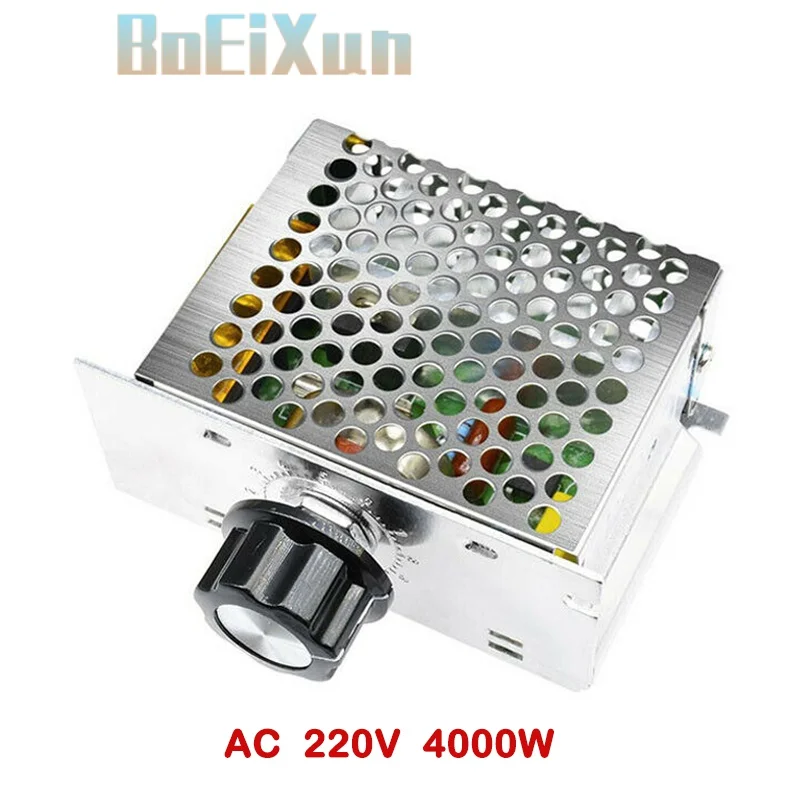 AC 220V 4000W SCR Voltage Regulator Dimming Dimmers Motor Speed Controller Thermostat Electronic Voltage Regulator Module