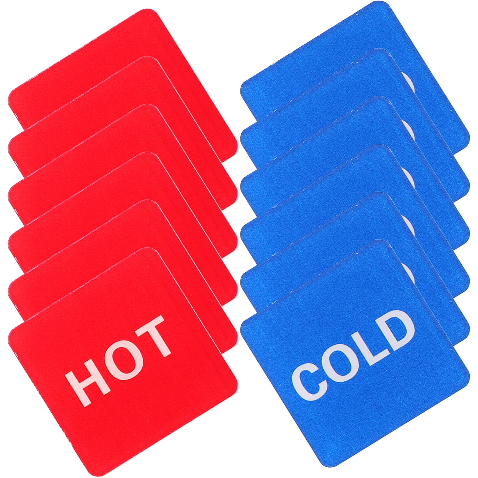 

6 Pairs Cold Hot Water Signs Acrylic Faucet Labels Stickers Heater Dispenser Wall Home Hotel Dorm School Bathhouse Traffic