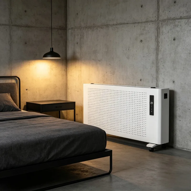 Modern design 3000W electric convection heater with built-in humidifier, rapid heating, smart living application control