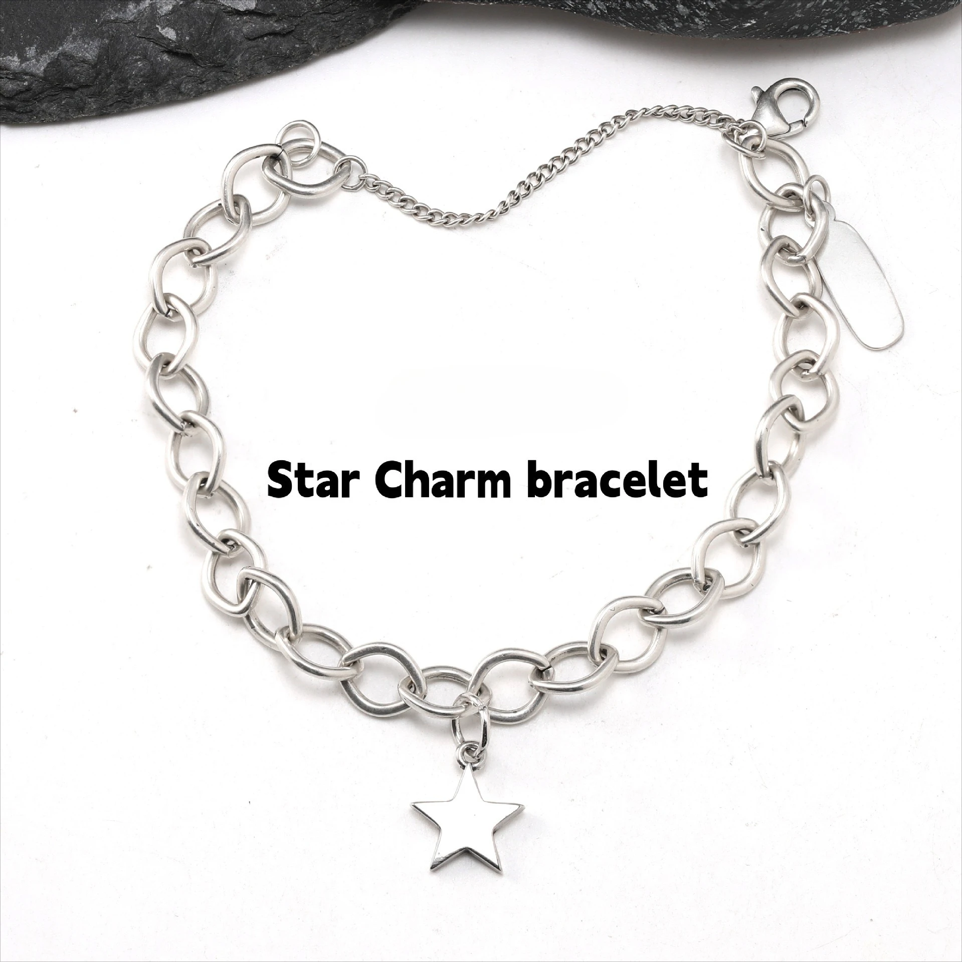 

S925 Silver Five-pointed Star Charm Bracelet, Fun Commemorative High Sense Fashion Jewelry 2026