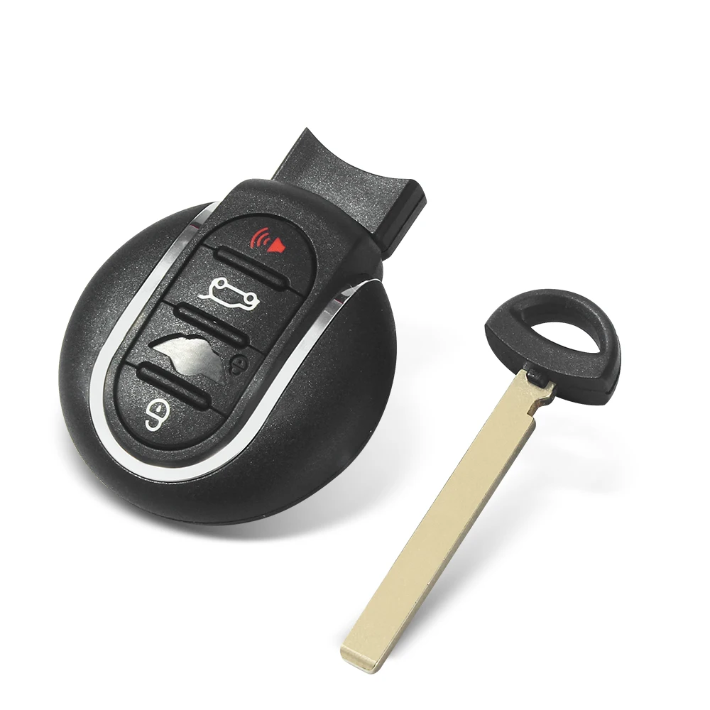 Funda para llave de coche con 3/4 botones, carcasa para mando a distancia inteligente para BMW Mini Cooper F54 F55 F56 F57 F60 2015 2016 2017 2018