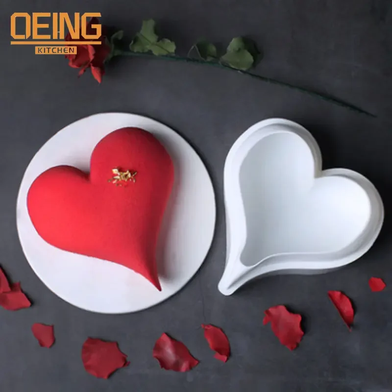 Heart Shaped Silicone Cake Mold 3D  Love Baking Pan Birthday Fondan Mousse Chocolate Silicone Pastry Molud Tools