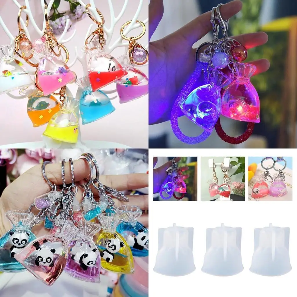 

J78F 3D Lucky Bag Кошелек Силиконовые формы Смола Эпоксидная смола Литье Сумки для рукоделия Подарки