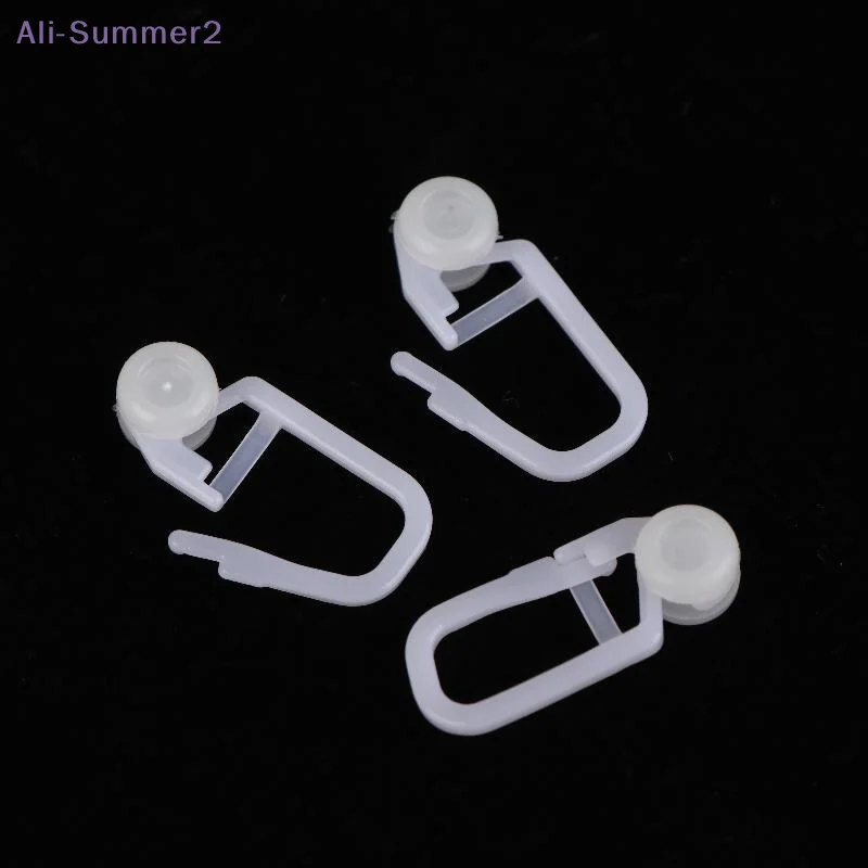 {Summer2} 50Pcs Curtain Hanging Ring Track Hooks Bed Window Shades Roller Hangers Blind Sliding Curtain Hooks Accessories