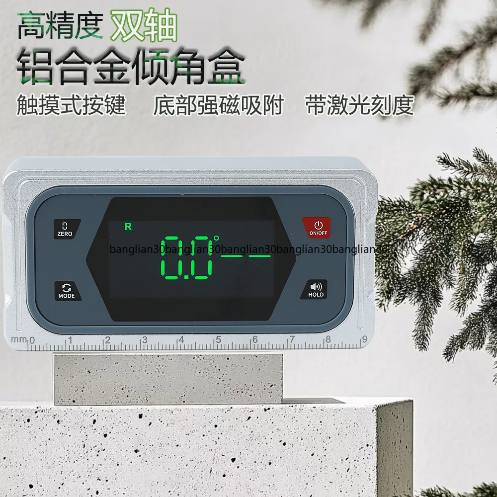 Inclinômetro Digital de Alta Precisão com Display, Inclinômetro Biaxial com Buzzer, Instrumento de Medição de Nível e Ângulo