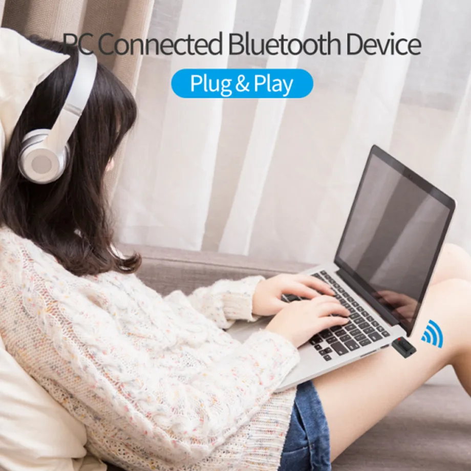 Grwibar-Mini Wireless USB Bluetooth 5.0 Adapter, 4 em 1, 3.5mm Jack, AUX, BT, Receptor de Áudio, Transmissor para Carro, TV, Alto-falante