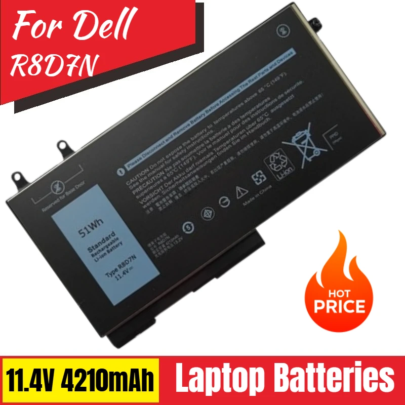 R8D7N Laptop Battery 11.4V 4210mAh for Dell Inspiron 7590 7591 7791 2-in-1 Latitude 5400 5500 Precision 3540 New High Quality