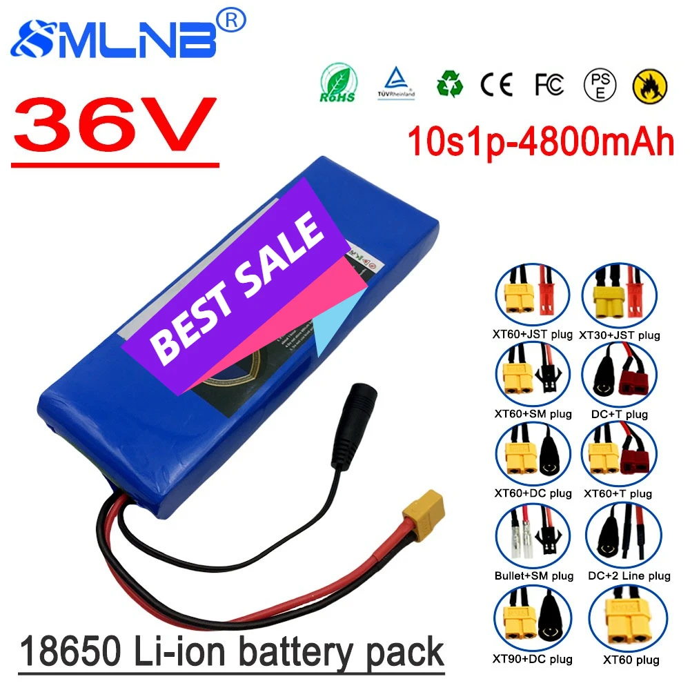

100% NEW 10S2P 18650 36V 6800mAh Lithium Battery Pack Built-in BMS,For Electric 36V Scooter Bicycle battery pack