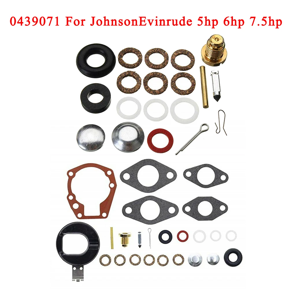 0439071   Vergaser-Umbau-Ersatzset für Johnson/Evinrude 5 PS 6 PS 7,5 PS Lufteinlass, Kraftstoffzufuhr, Gartenbedarf