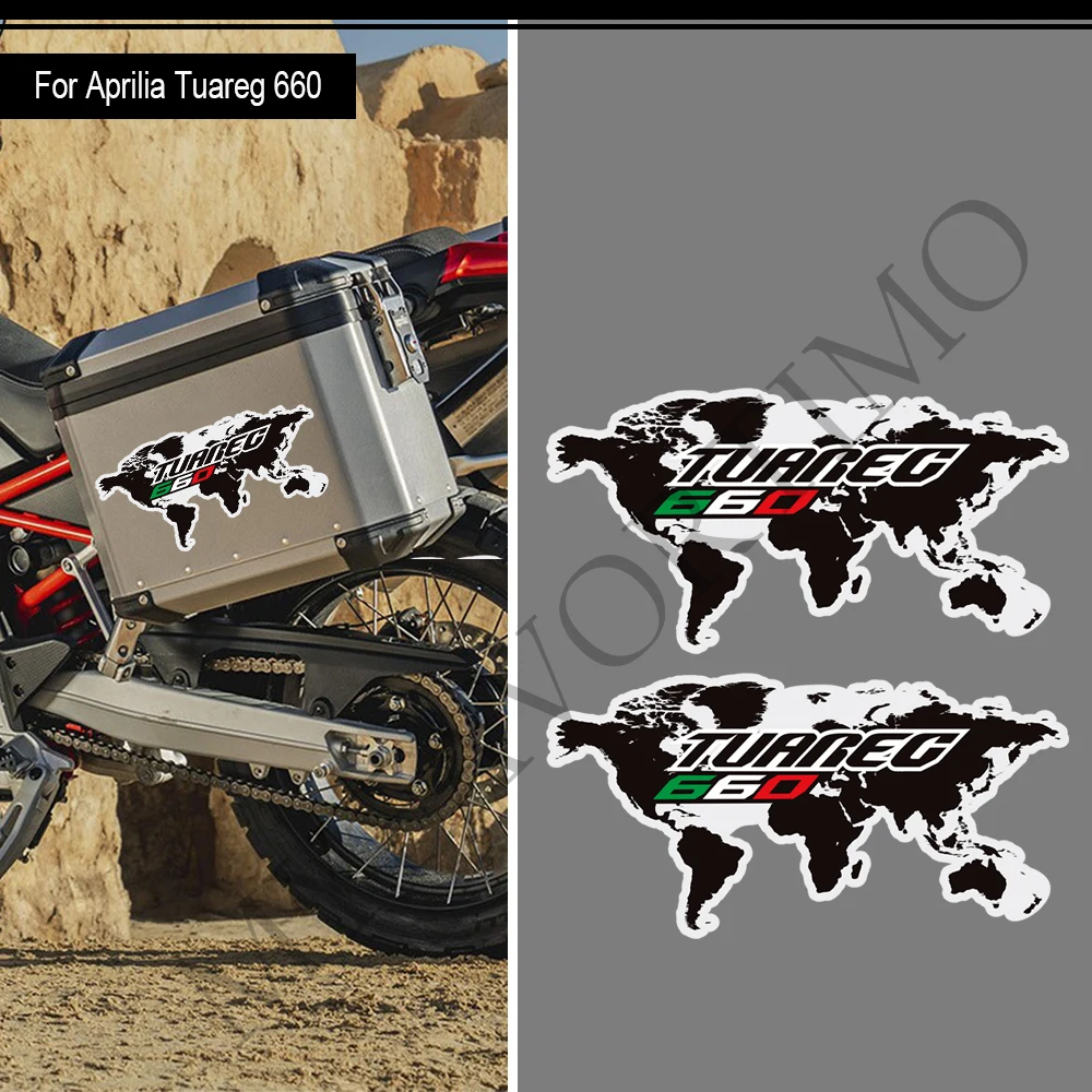 

For Aprilia Tuareg 660 RALLY Motorcycle Adventure Trunk Luggage Cases Panniers Aluminium Top Box Stickers Decals 2022 - 2026