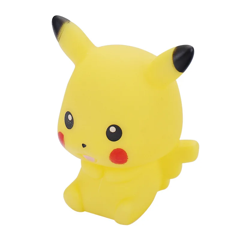 Pokemon Anime Pikachu Bulbasaur Charmander Squirtle Eevee Snorlax postacie z kreskówek wokalna zabawka do kąpieli dla dzieci zabawki łazienkowe dla dzieci