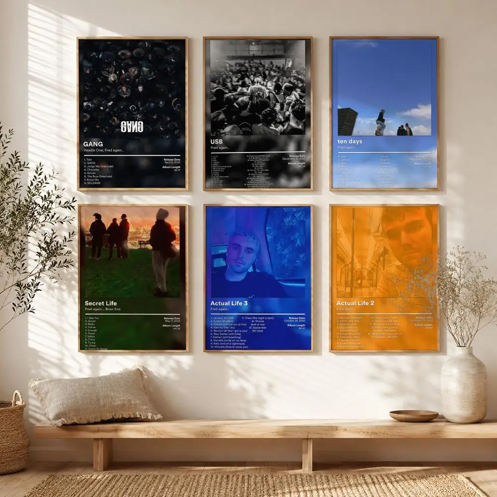 House Producer F-Fred again Poster All-match HD Waterproof Self-Adhesive Wall Art Sticker For Home Bedroom