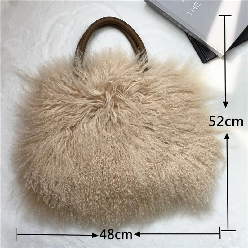 Autumn and winter new wool large handbag women\'s shoulder bag fashion trend Wrist Bag Large Capacity