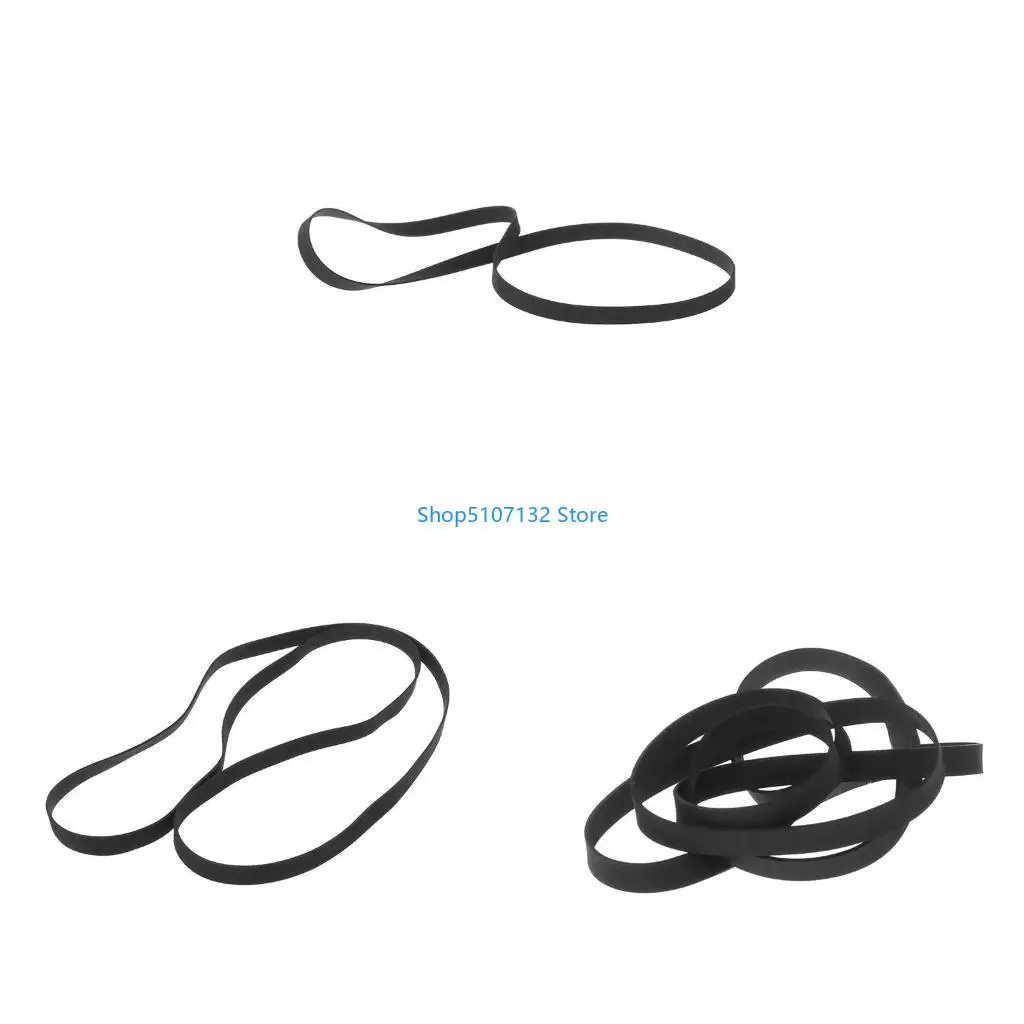 87HD 2Pcs Drive Belt Rubber Turntable Transmission Strap 627 x 5 x 0.6mm Replacement