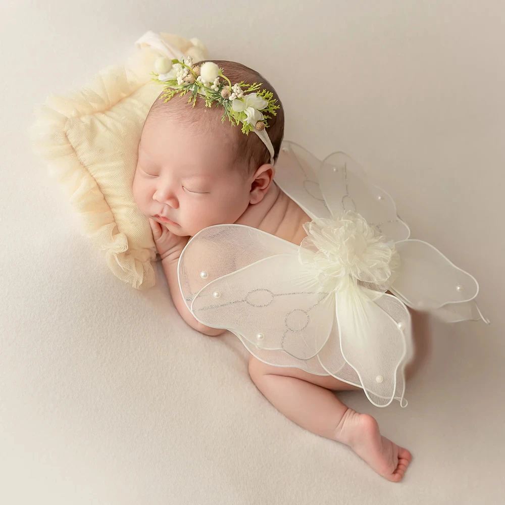 0-1 Month Baby Girl Photo Props Creative Butterfly Wings Newborn Photography Props Infant Posing Decorative Accessories