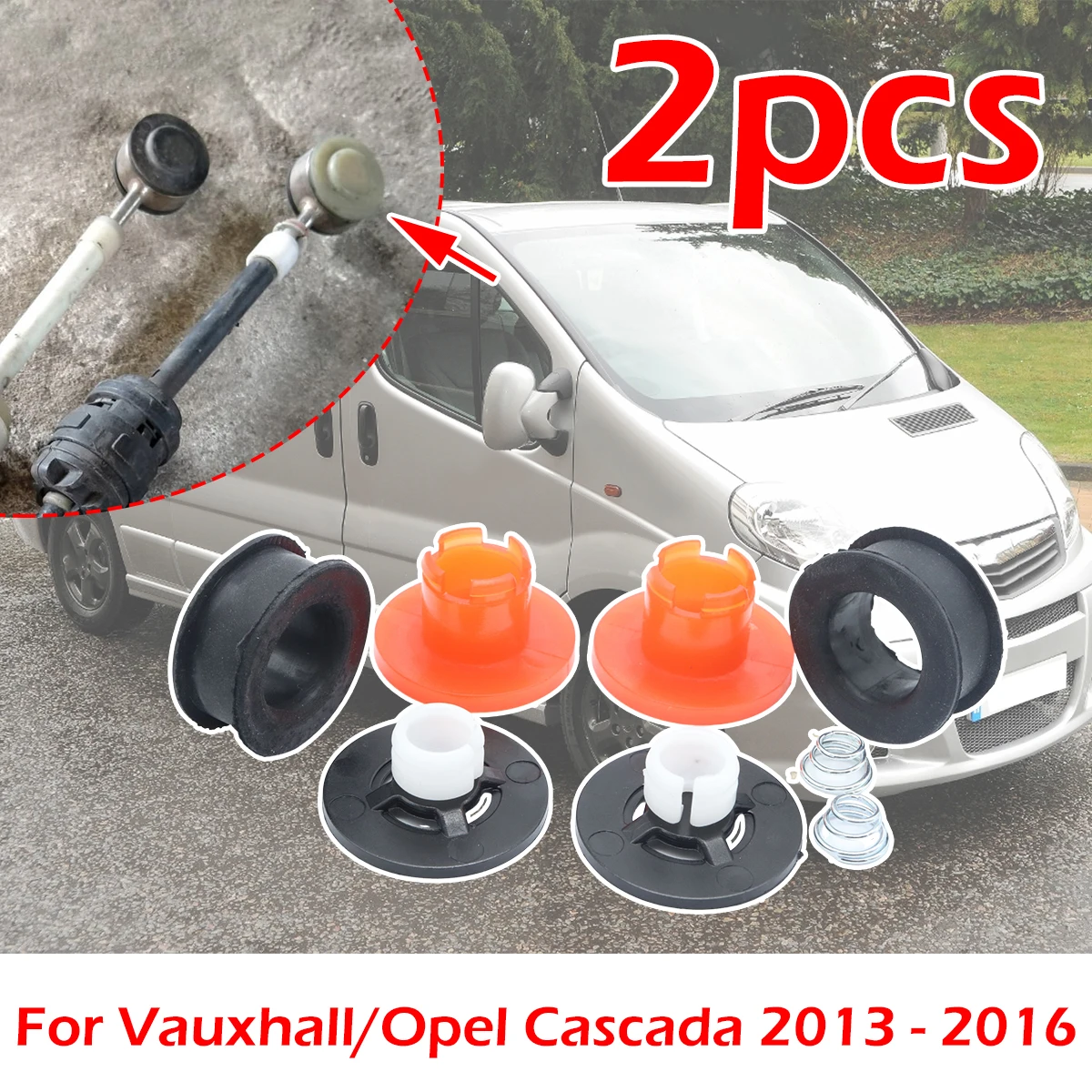 

2kit Gearbox Shifter lever Selector Adapter Grommet Repair Cable Linkage End Rod Bushing For Vauxhall Vivaro A X83 2001-2014