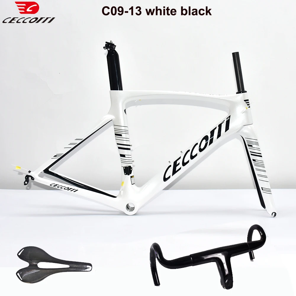 

CECCOTTI Aero Легкая карбоновая дорожная рама Ободный тормоз T1000 Карбоновая рама шоссейного гоночного велосипеда Внутренняя рама шоссейного велосипеда