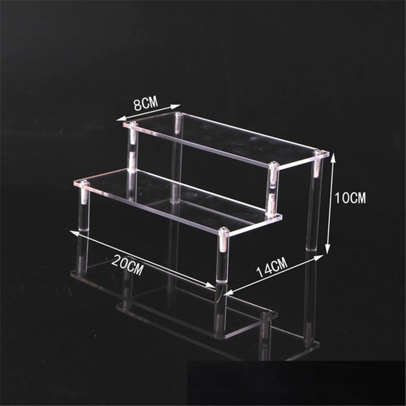 Multi-layer Acrylic Display Stand for Figures Cosmetic Transparent Nail Polish Rack Clay Figurine Jewelry Display Stand Holder