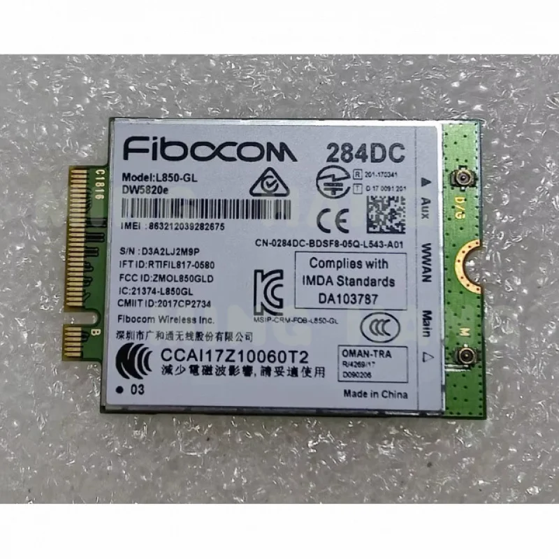 l   H9WGV DW5820e NEW FOR Fibocom L850-GL LTE/WCDMA 4G WWAN Card