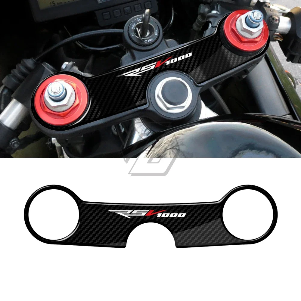 

3D Carbon Fiber Triple Tree Yoke Cover Protector Tank Pad Case for Aprilia RSV1000 and FALCO