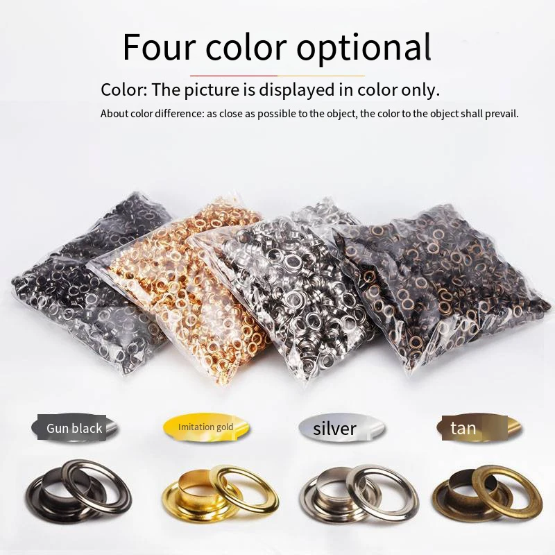 5000Sets Grommet Metal Eyelets Accessories Diy Craft Banner Clothing Clip For Tarpaulin Curtains Shoes Bag Eyelets With Washer