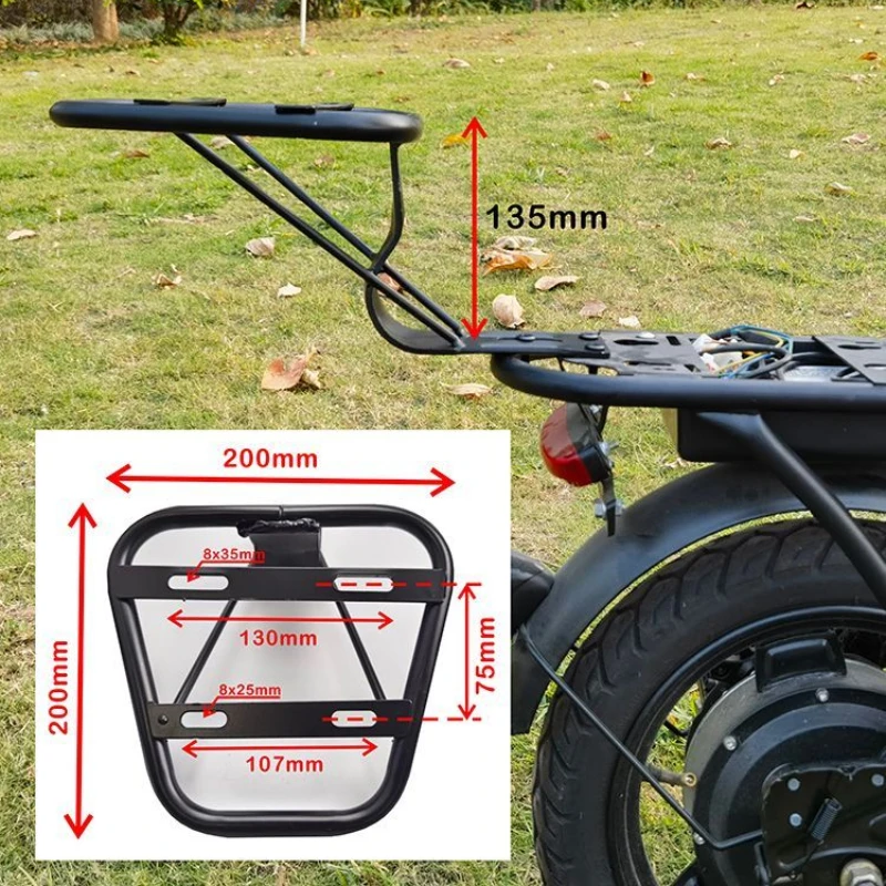 Folding Electric Bicycle Rear Tailbox New Thickened Large Capacity Storage Box with Rear Shelf Electric Vehicle Durable Tailbox