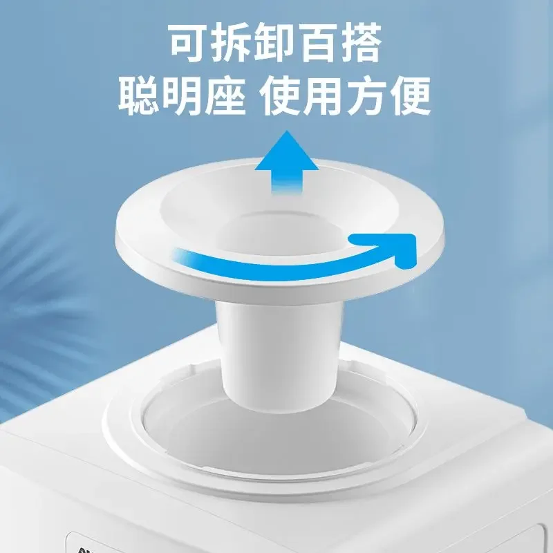 Dispensador de agua AUX para el hogar, cubo pequeño vertical montado en el suelo, caliente y frío, doble uso, oficina y dormitorio, color blanco