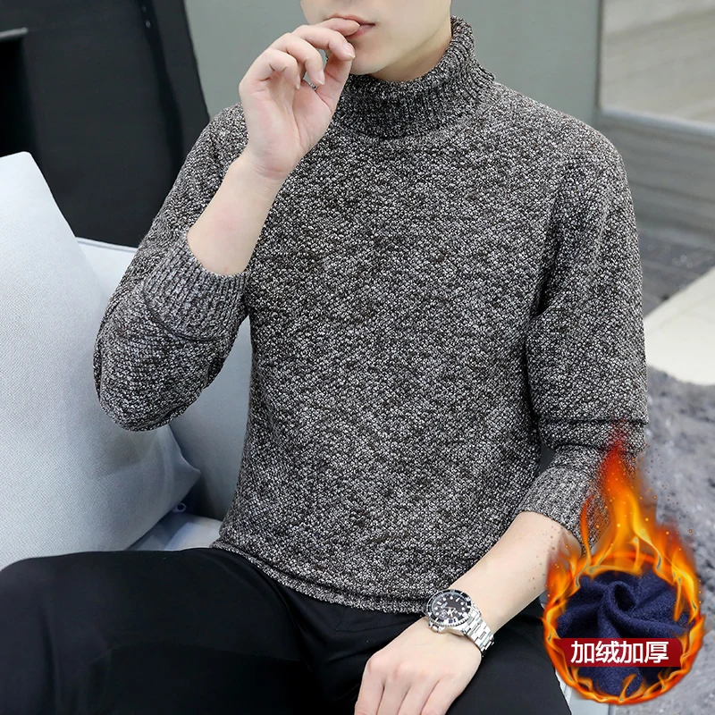 メンズウールカーディガン,カジュアルニット,厚手のハイカラー,モノクロ,学生向け,冬,若者向け,2024