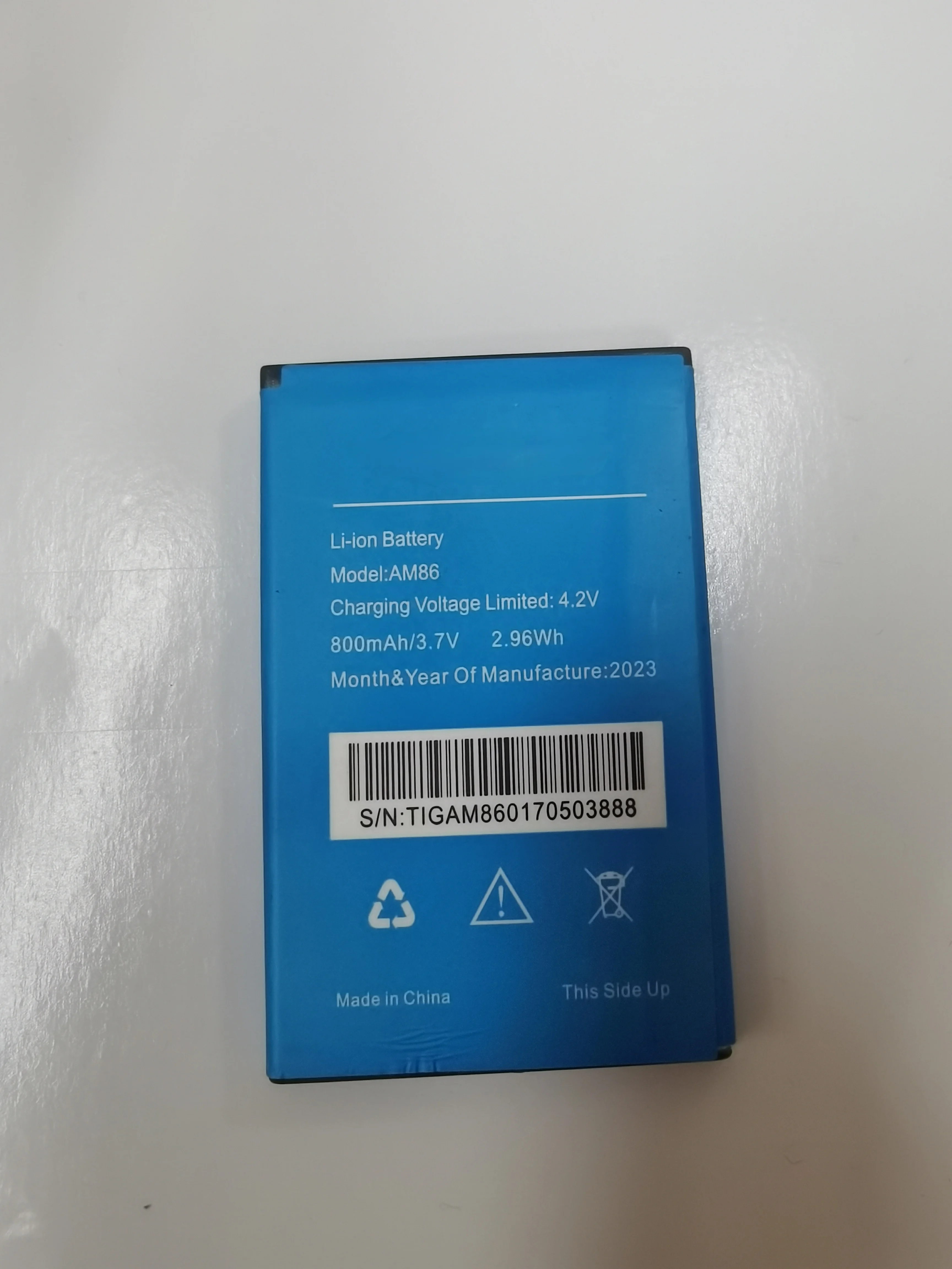 Bateria de telefone AMGOO AM86 800mah 3.7V para bateria de celular AMGOO AM86