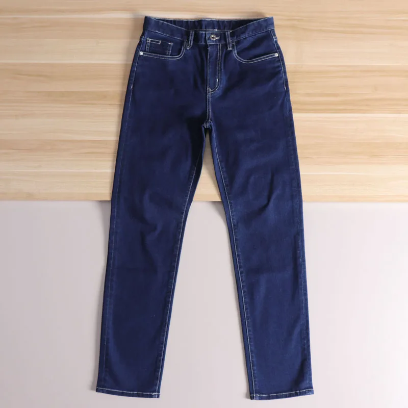 

Modern Sle Men's Straight Leg Jeans Spring Autumn Faionable Unconstrained Full Match Long Pants Low Waist Jeans