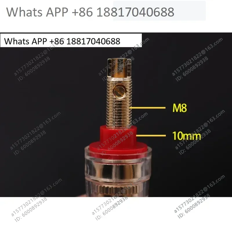 1PC Fever Power Amplifier Speaker Solder-Free Crystal Terminal for Pure Copper Gold-Plated Terminals