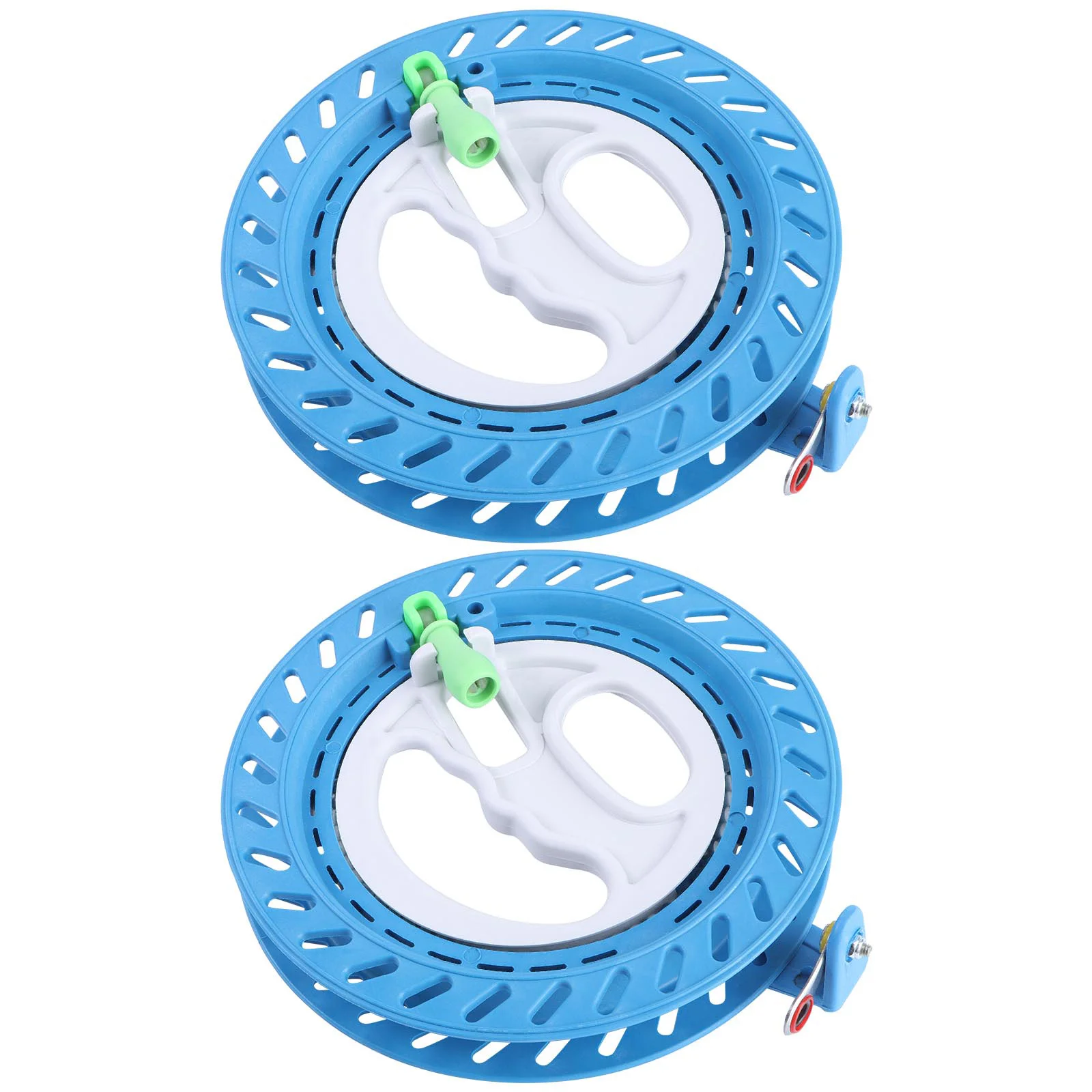 Rueda de mano de 18Cm para niños, bobinadora de carrete de cometa, eje de nailon, rodamiento bloqueable, herramienta de vuelo al aire libre, bobina guía suave de plástico Abs seguro, 2 uds.