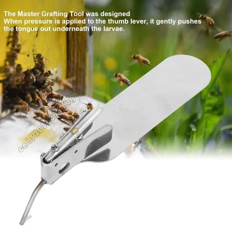 Professional Beekeeping Grafting Tool Accuracy Pupa Transfer Needle With Spring Mechanism For Queen Queen Rearing And 4XFB