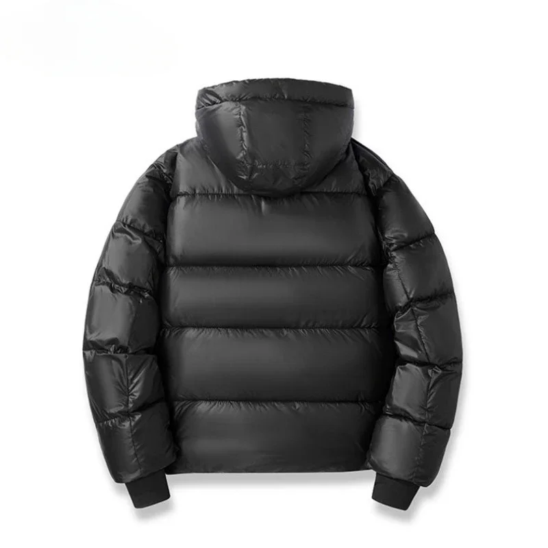 Schwarz gold Baumwoll jacke Herren Winter dicke kurze Kapuze Baumwoll jacke Herren lässig lose Jacke Herren