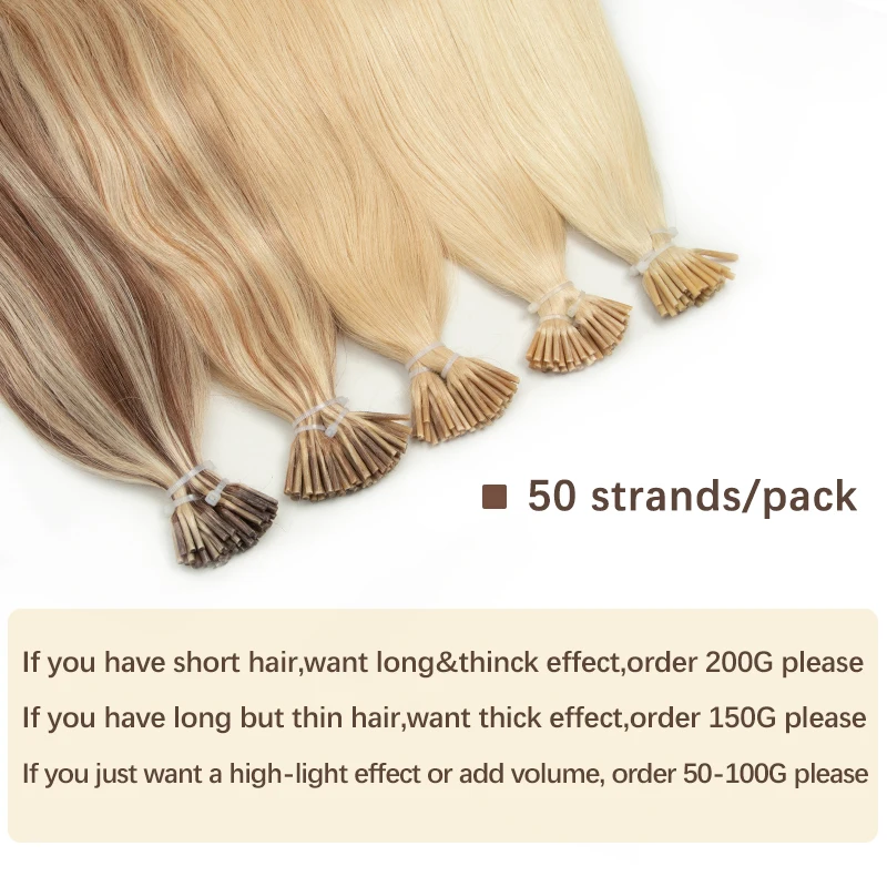 MRSHAIR I Tip Estensioni dei capelli umani Veri capelli umani Pre incollati Micro Perline Capsule per capelli Capsule Microlink Capelli 50 fili / pacco