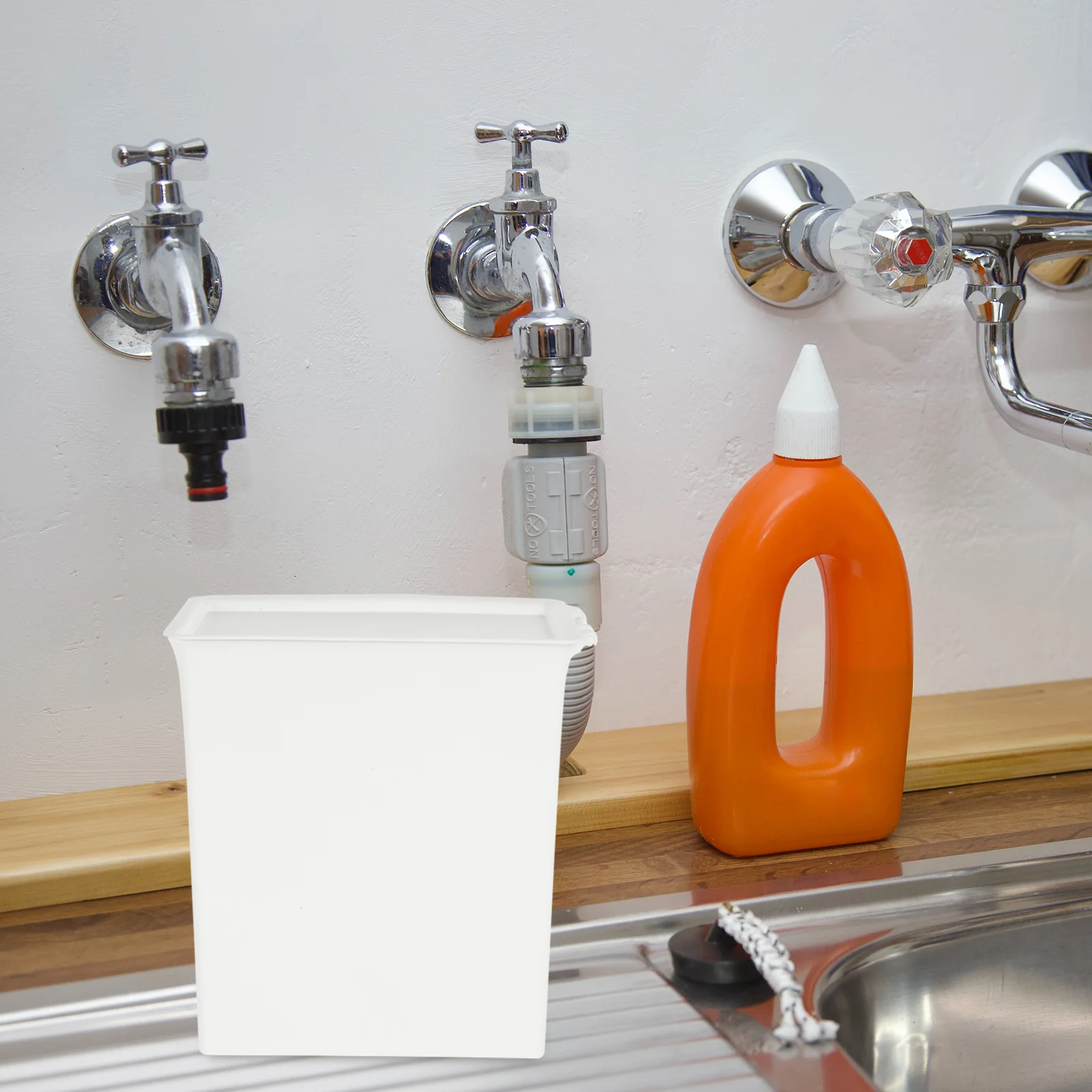 

Sturdy Plastic Laundry Container Multi Functional Storage Holder for Washing Powder Laundry Beads and Dryer Sheets Desktop