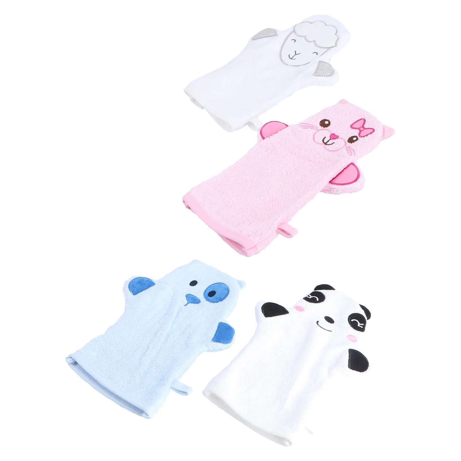 

4 Pcs Towel Body Scrub Glove Gloves Bath for Shower Scrubber Clean Mitts Sponge